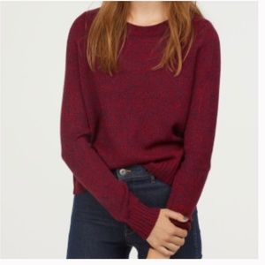 H&M Divided Red and Black Sweater